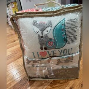 Levtex Toddler Fiona 5-Piece Bedding Set - Teal and Pink